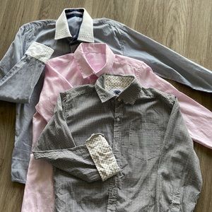 English Laundry boys button down dress shirt long sleeves. Pack of 3